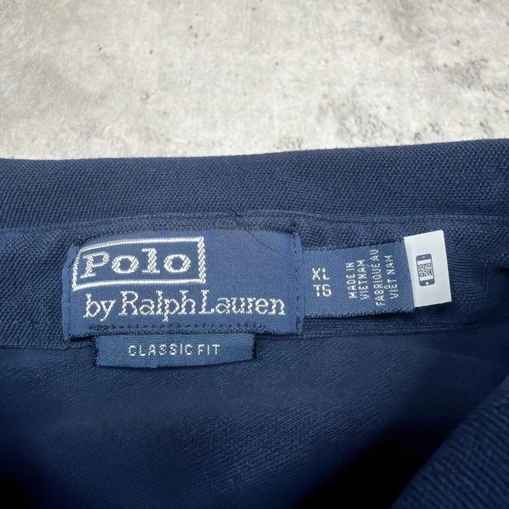 Polo Ralph Lauren Pocket Polo Shirt Mens XL Navy Blue Pony Logo Short Sleeve